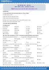 Đề thi học kì 1 Tiếng Anh 6 Global Success - Đề số 8
